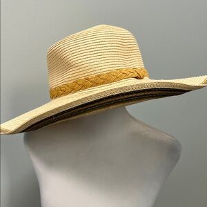 Lauren Ralph Lauren Cream Hat with Gold Braided Band